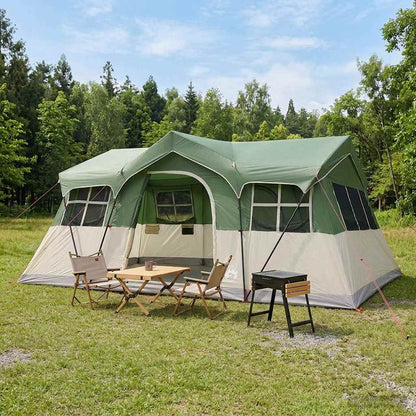 Familienzelt Olivegrün 487 X 340 X 216 Cm Polyester Und Stahl