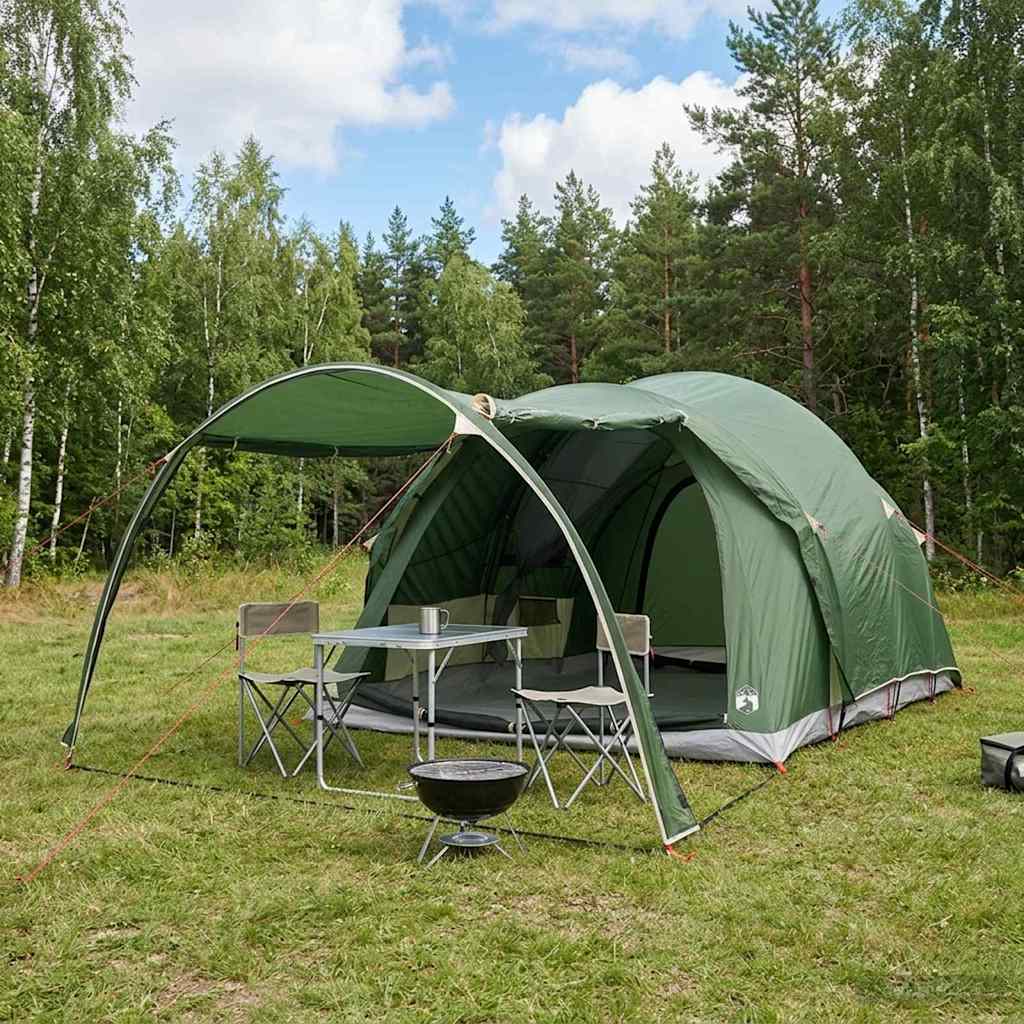 Tunnelzelt Olivegrün 370 X 275 X 210 Cm Polyester Und Stahl