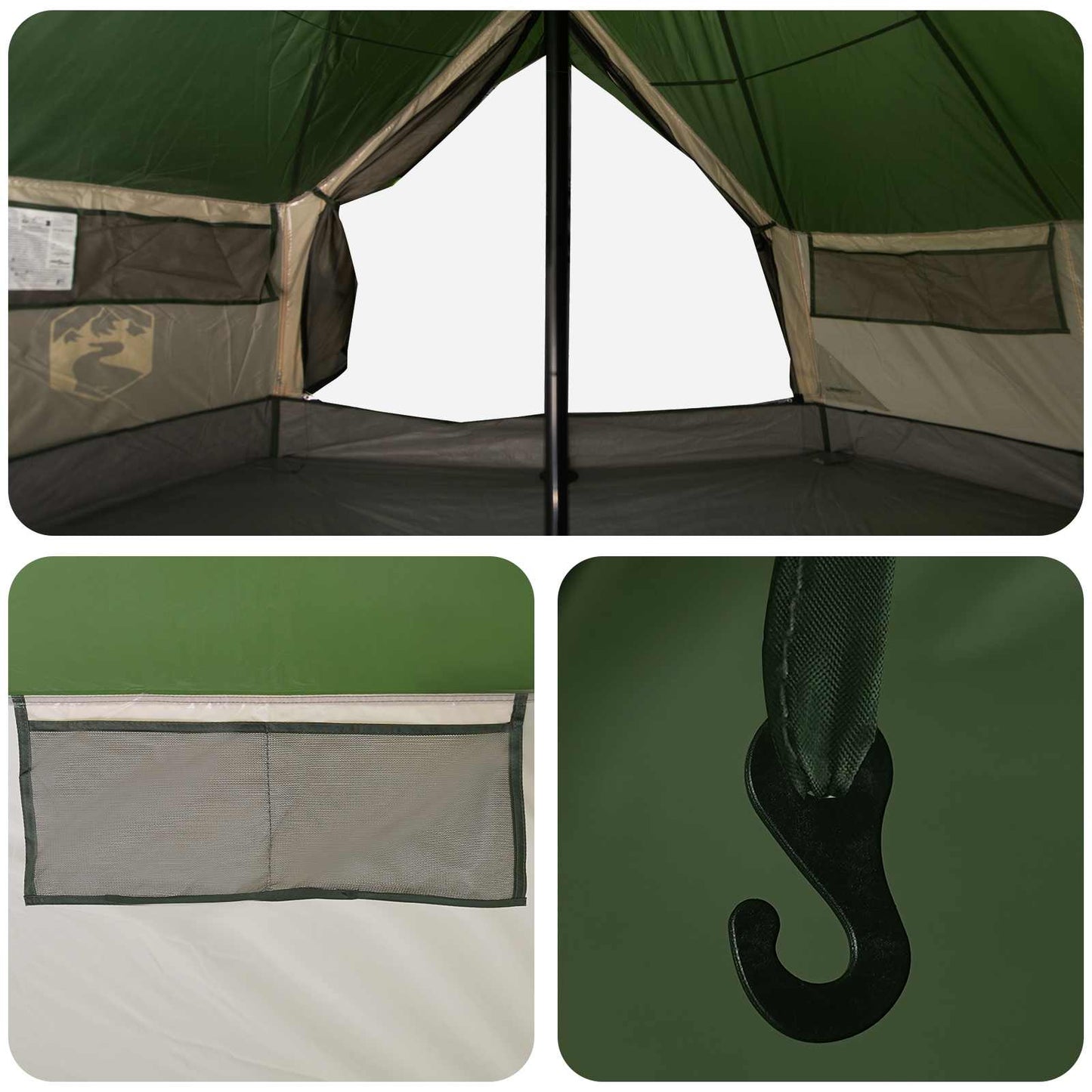 Tipi Zelt Mit Dach 700 X 700 X 395 Cm Polyester Und Stahl
