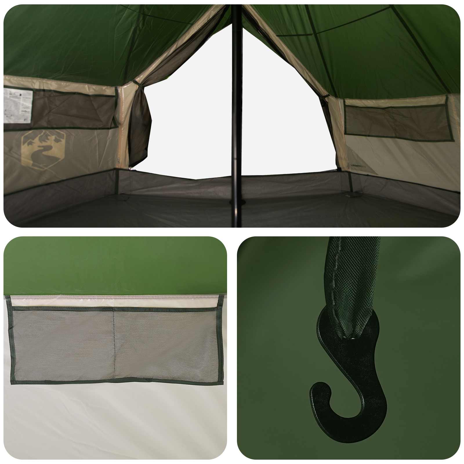 Tipi Zelt Mit Dach 700 X 700 X 395 Cm Polyester Und Stahl