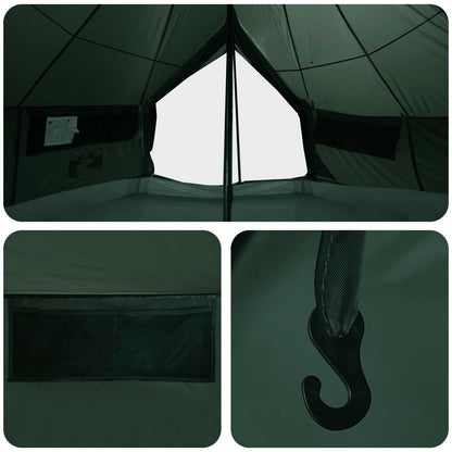 Tipi Zelt Olivegrün 700 X 700 X 395 Cm Polyester Und Stahl