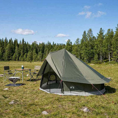 Tipi Zelt Olivegrün 700 X 700 X 395 Cm Polyester Und Stahl
