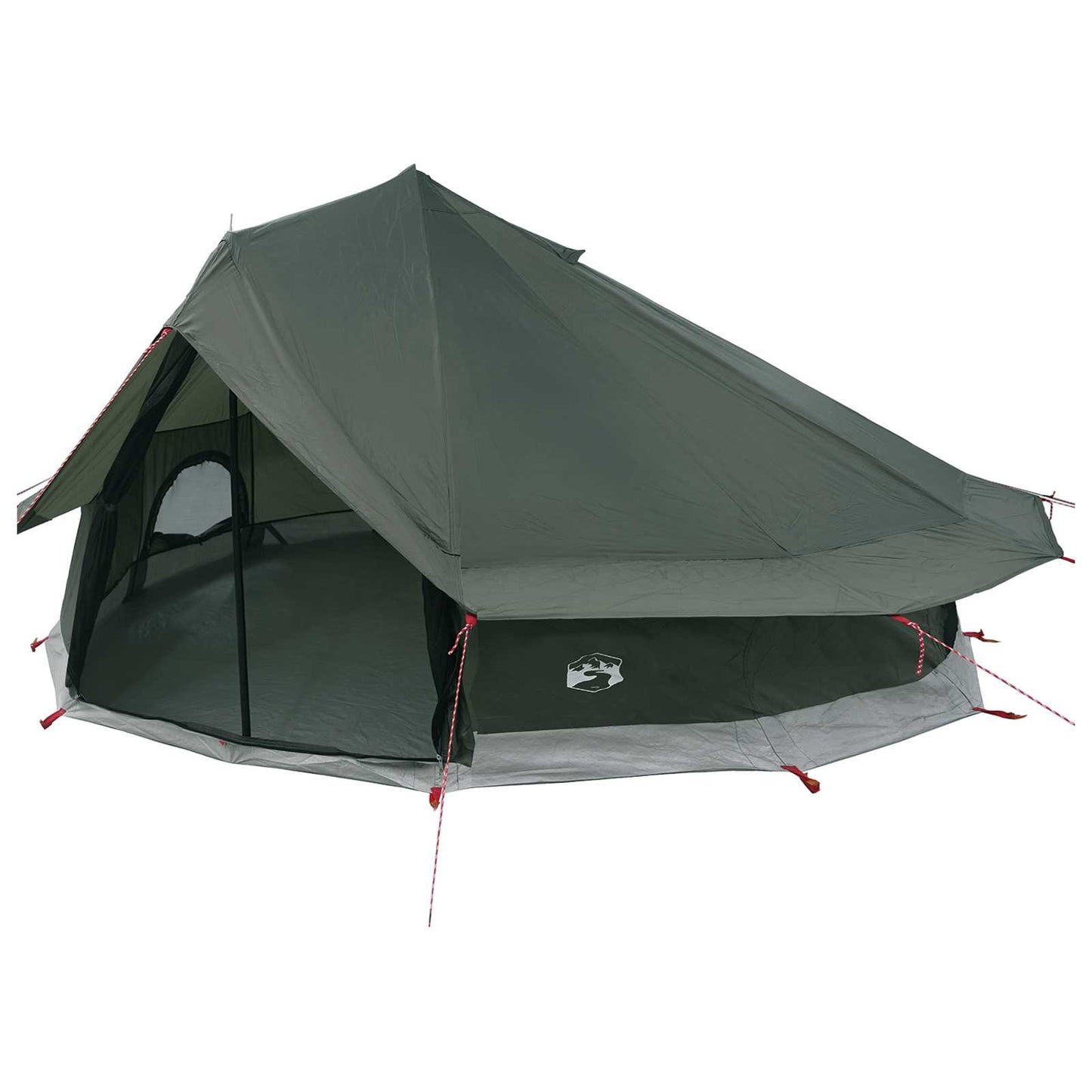 Tipi Zelt Olivegrün 800 X 800 X 430 Cm Polyester Und Stahl