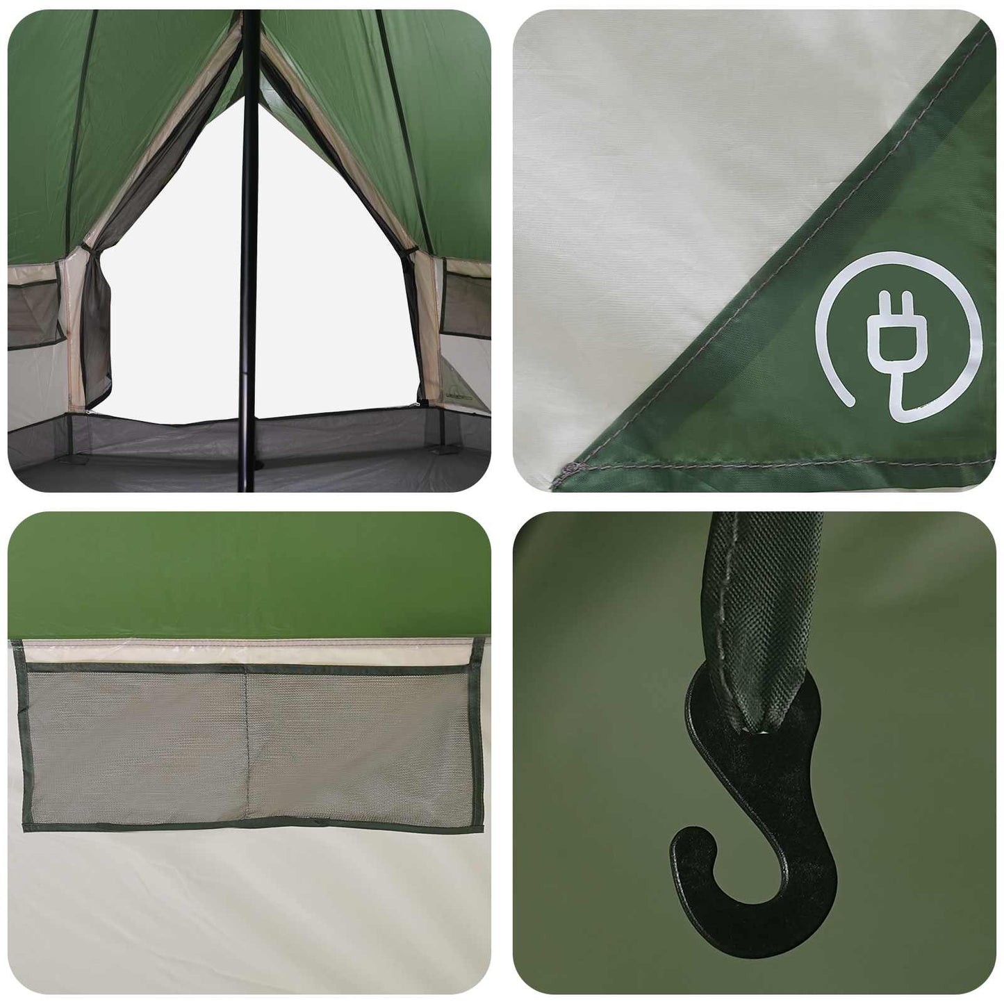 Tipi Zelt Mit Dach 250 X 250 Cm Polyester Und Stahl