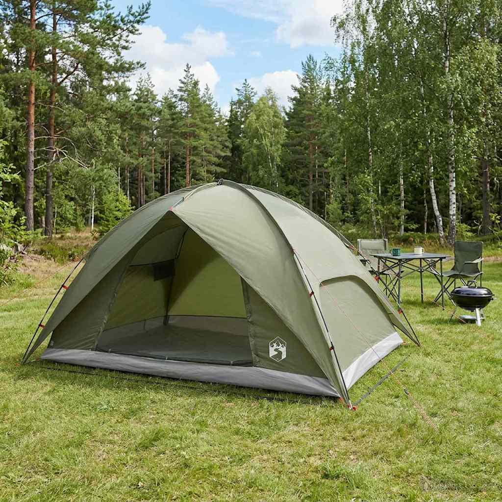 Campingzelt Mit Regenhaube Wasserdicht Kuppel Olive Grün