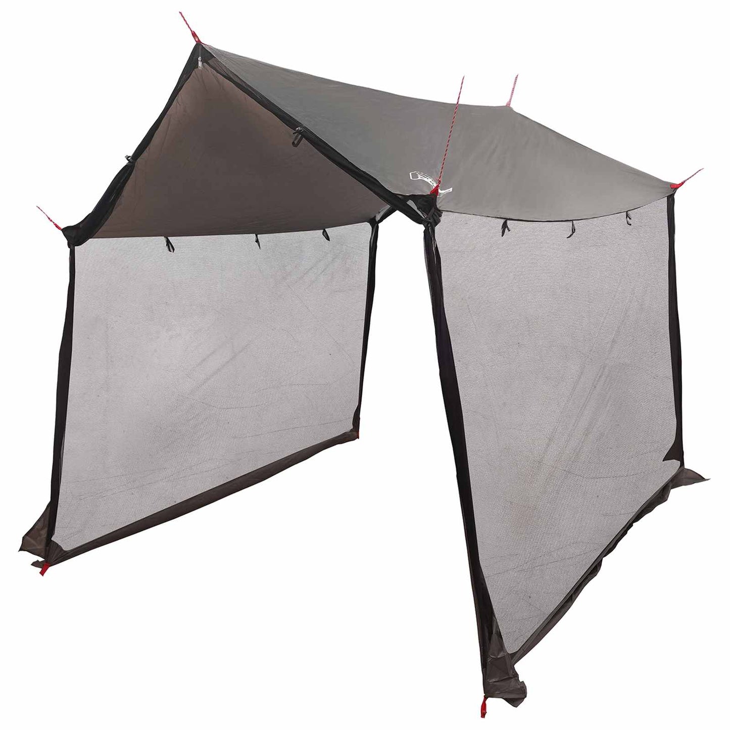 Camping-Tarp Mit Netzwänden Braun Grau 270 X 210 X 210 Cm