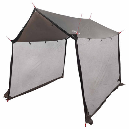 Camping-Tarp Mit Netzwänden Braun Grau 270 X 210 X 210 Cm