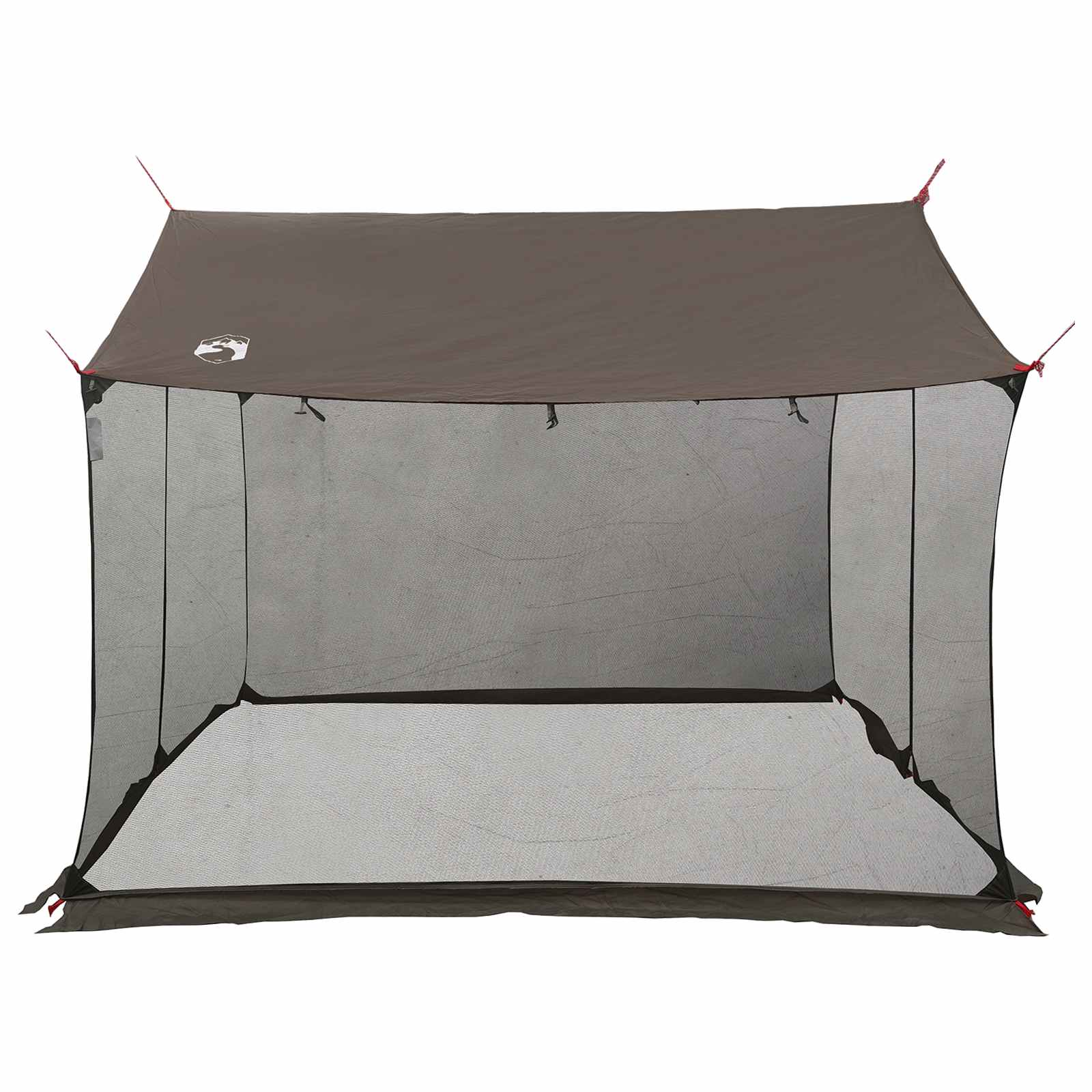 Camping-Tarp Mit Netzwänden Braun Grau 270 X 210 X 210 Cm