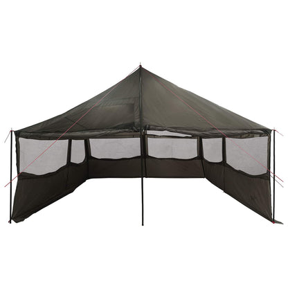 Familienzelt Braun Grau 600 X 400 X 268 Cm Polyester Und Stahl