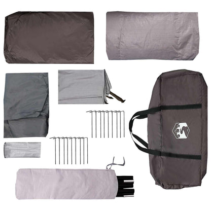 Tunnelzelt 366 X 244 X 198 Cm Polyester Und Stahl