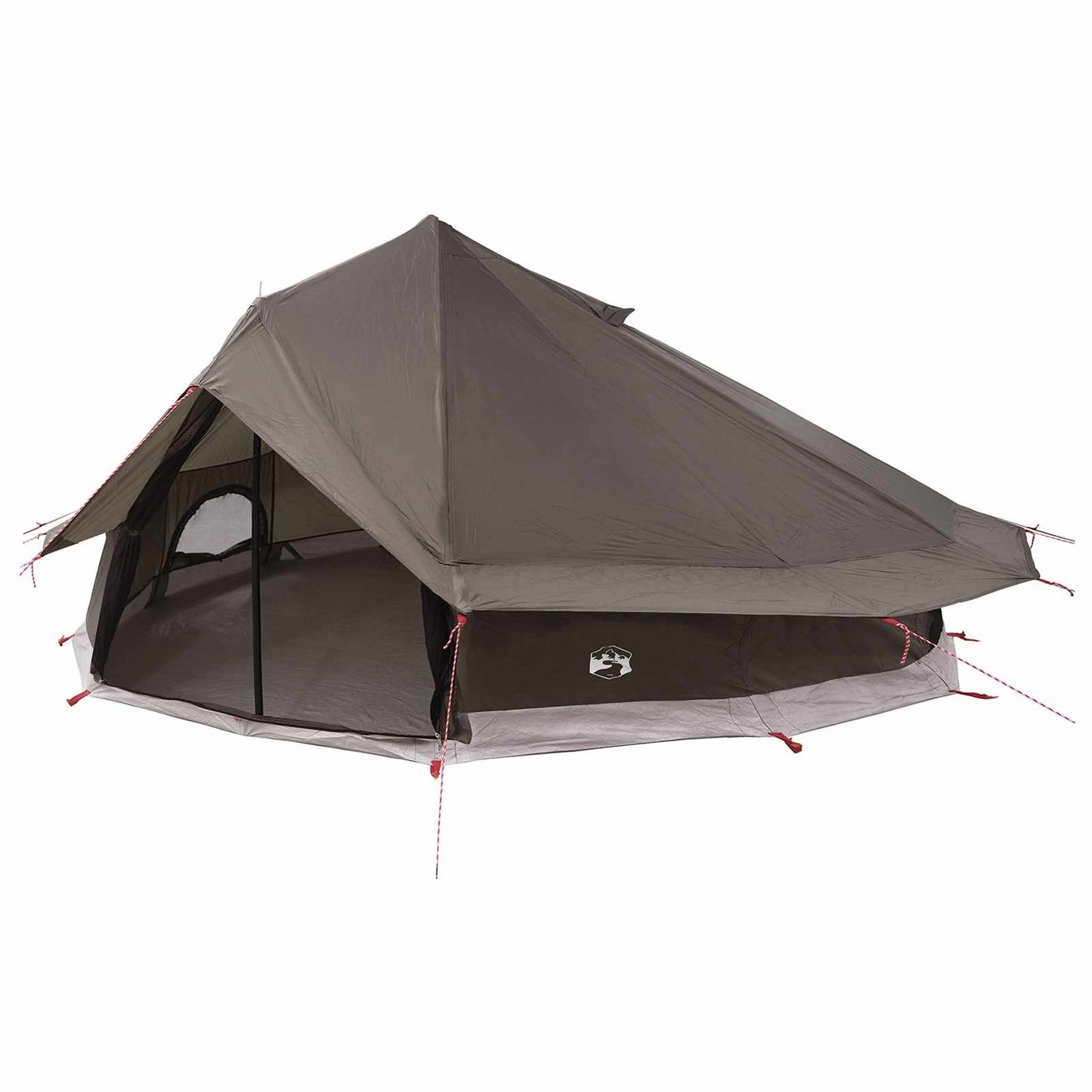 Tipi Zelt Braun Grau 800 X 800 X 430 Cm Polyester Und Stahl