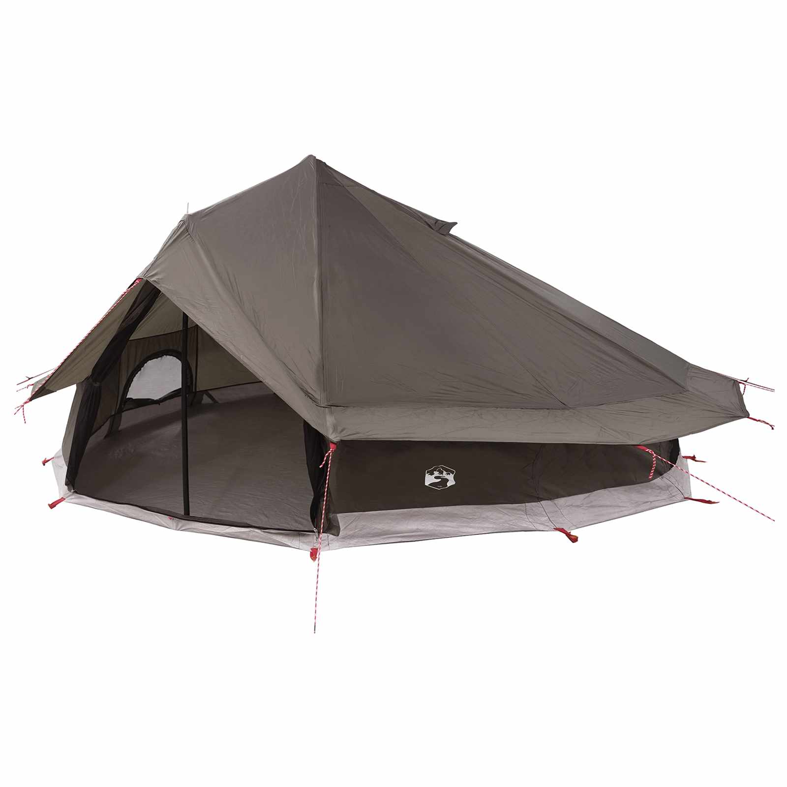 Tipi Zelt Braun Grau 800 X 800 X 430 Cm Polyester Und Stahl