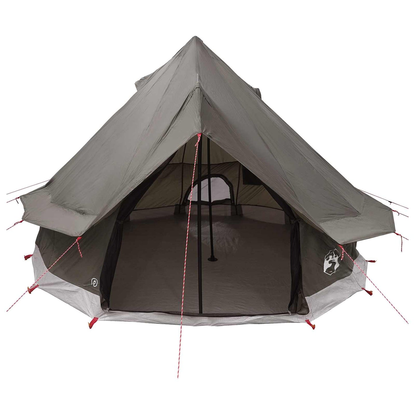 Tipi Zelt Mit Dach Braun Grau 250 X 250 Cm Polyester Und Stahl
