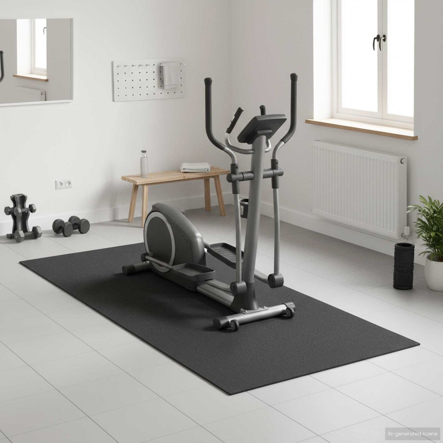 Sport Schutzmatte Schwarz 213 X 152 X 0,6 Cm Hochdichtes Pvc