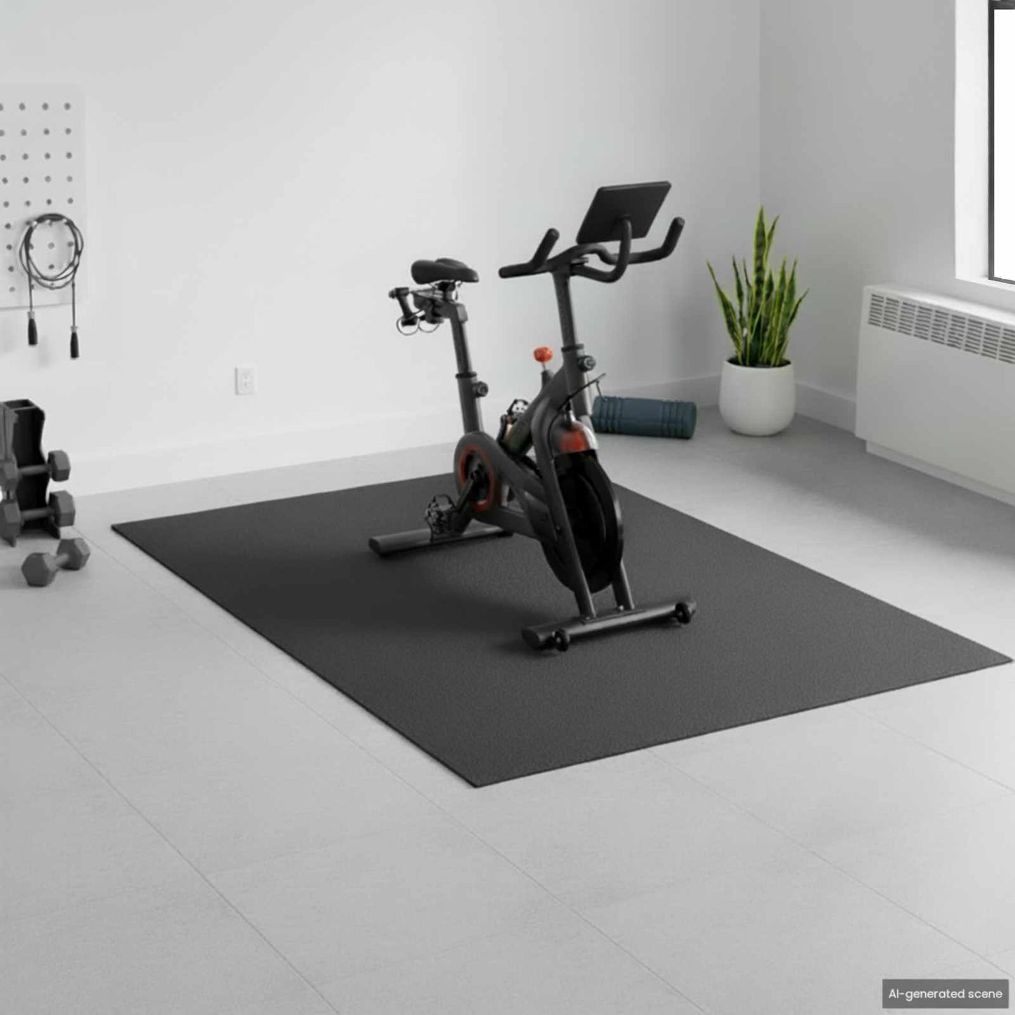 Sport Schutzmatte Schwarz 213 X 152 X 0,6 Cm Hochdichtes Pvc