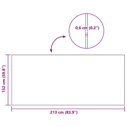 Sport Schutzmatte Schwarz 213 X 152 X 0,6 Cm Hochdichtes Pvc