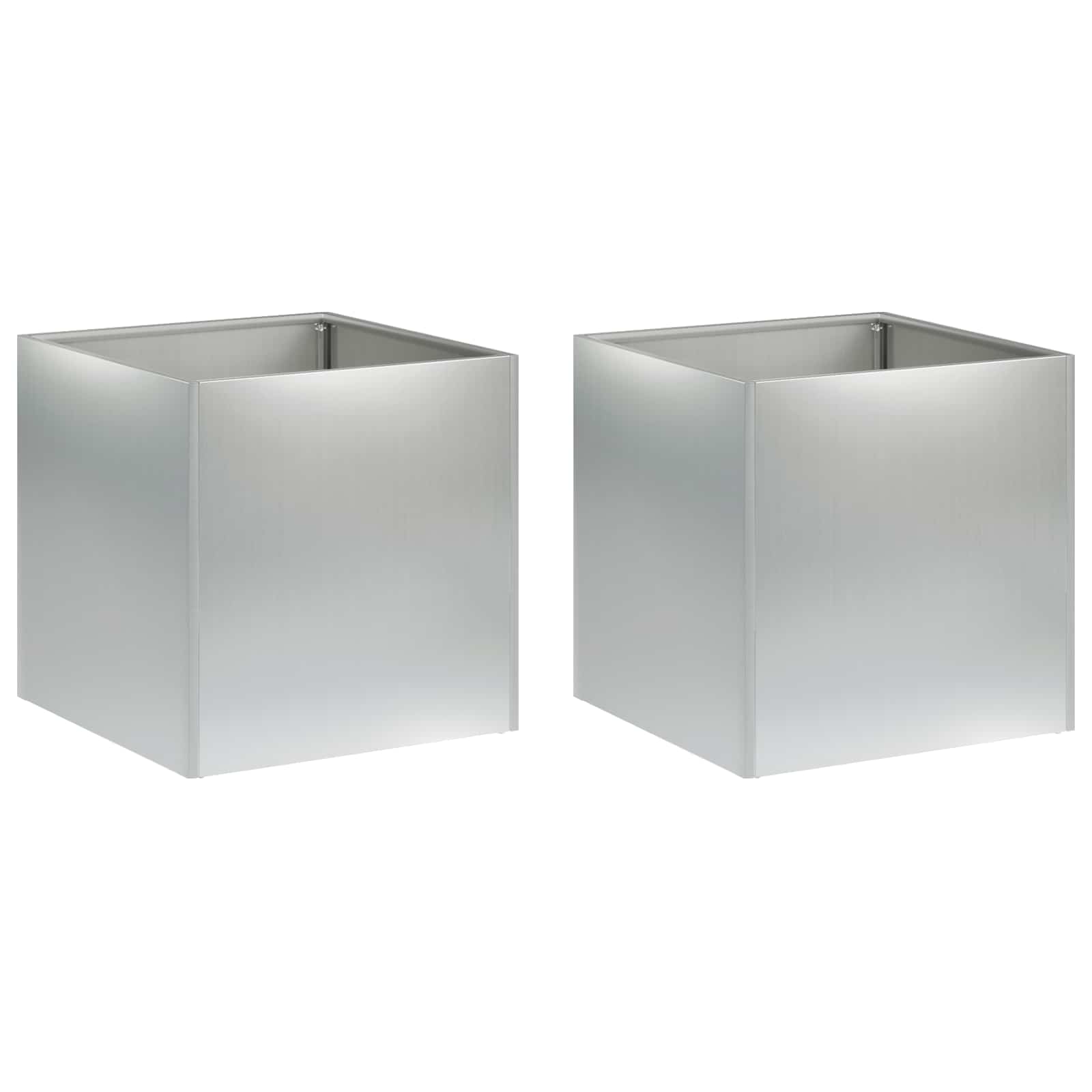 Garten-Pflanzgefäß 2 Stk. Silber