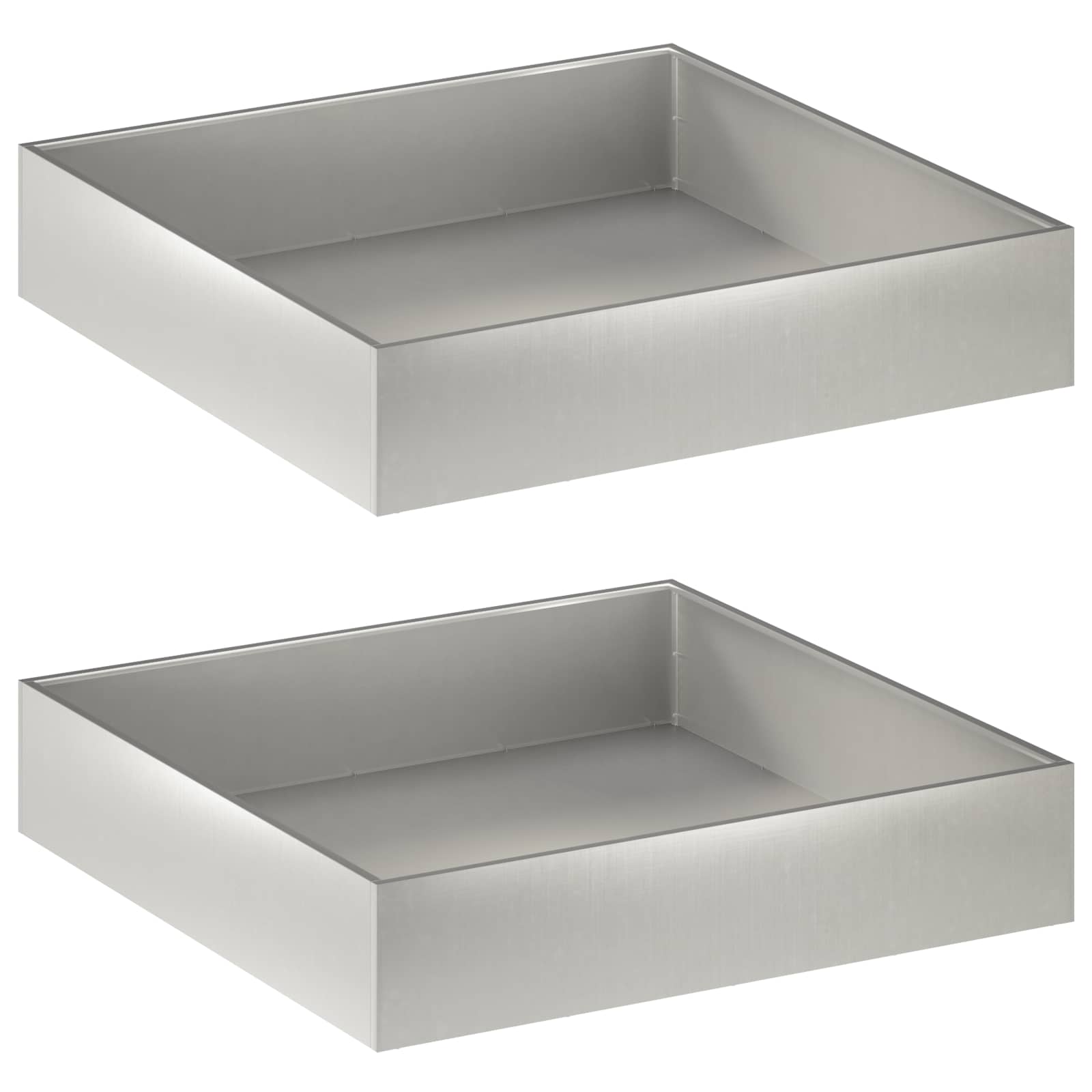 Garten-Pflanzgefäß 2 Stk. Silber