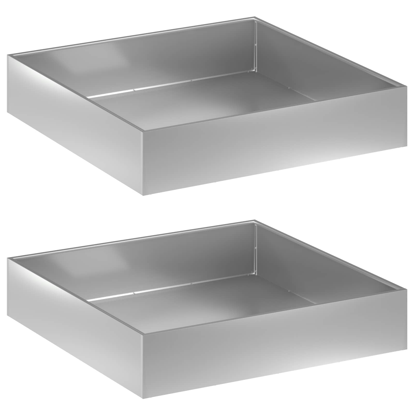 Garten-Pflanzgefäß 2 Stk. Silber