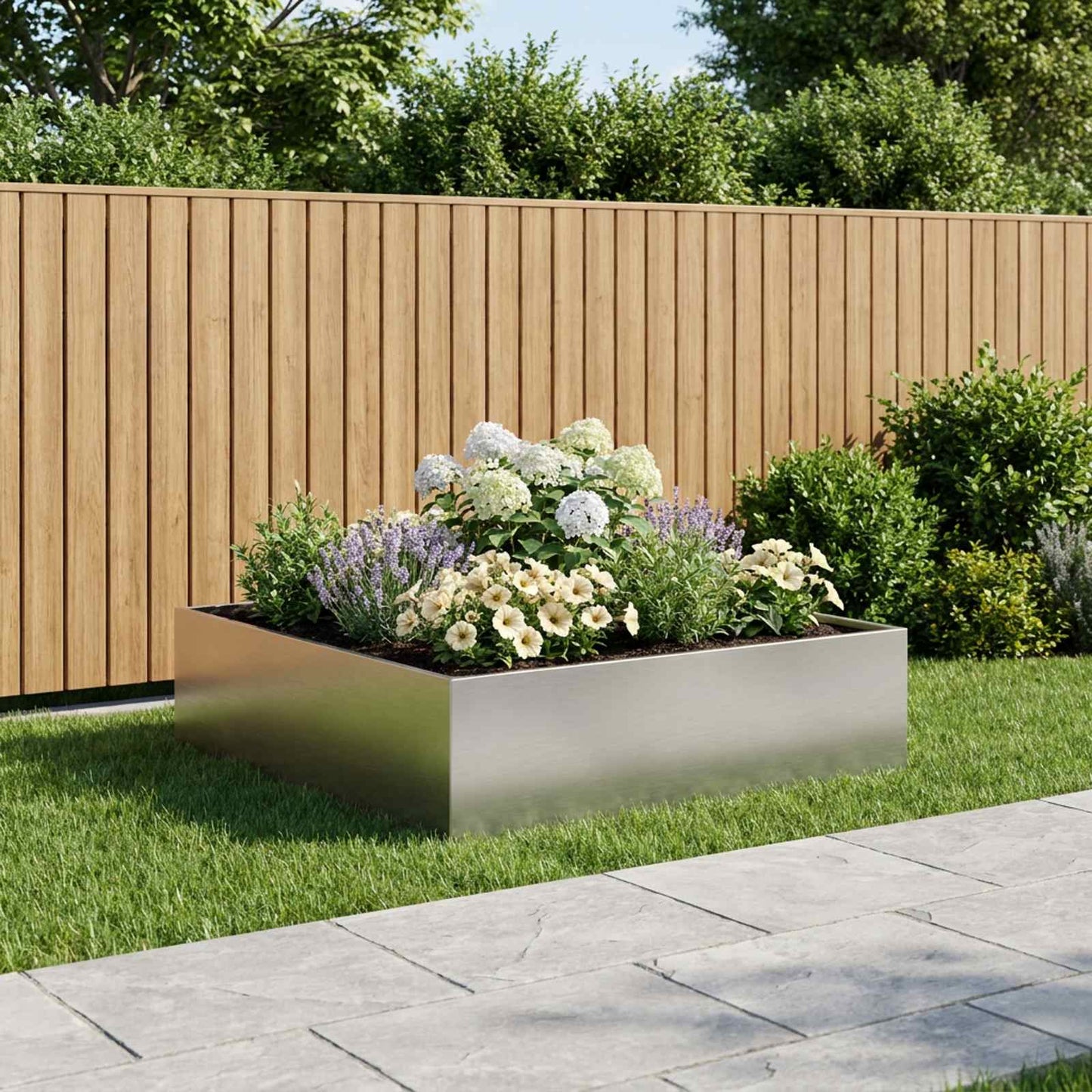 Garten-Pflanzgefäß Silber
