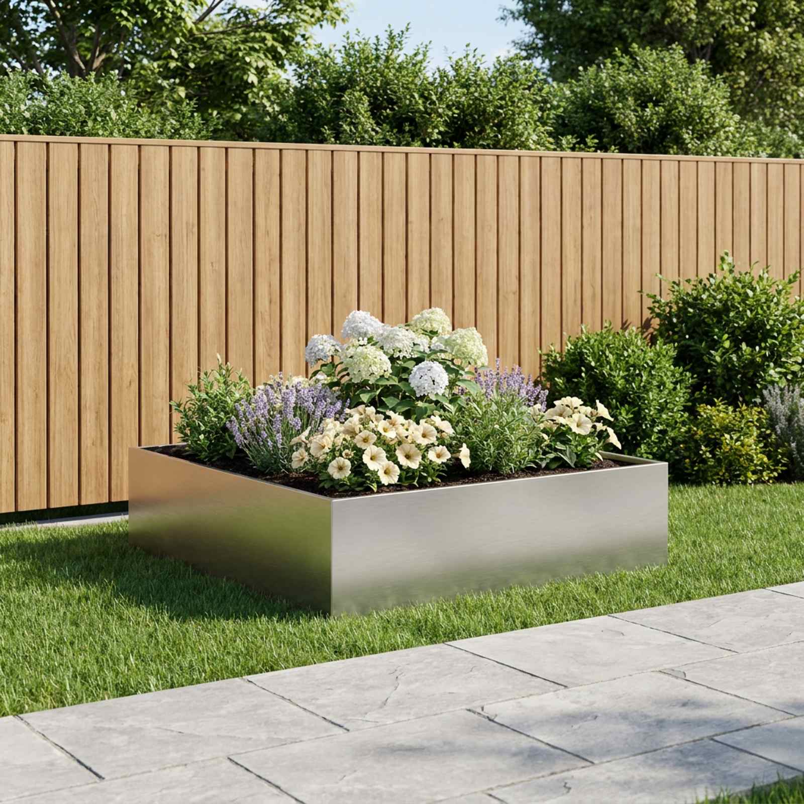 Garten-Pflanzgefäß Silber