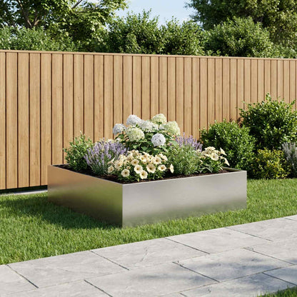 Garten-Pflanzgefäß Silber