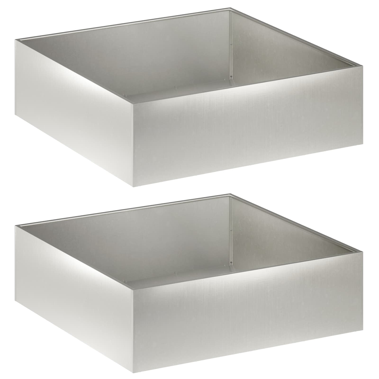 Garten-Pflanzgefäß 2 Stk. Silber