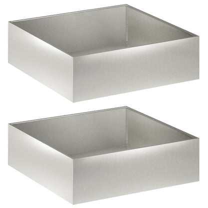 Garten-Pflanzgefäß 2 Stk. Silber