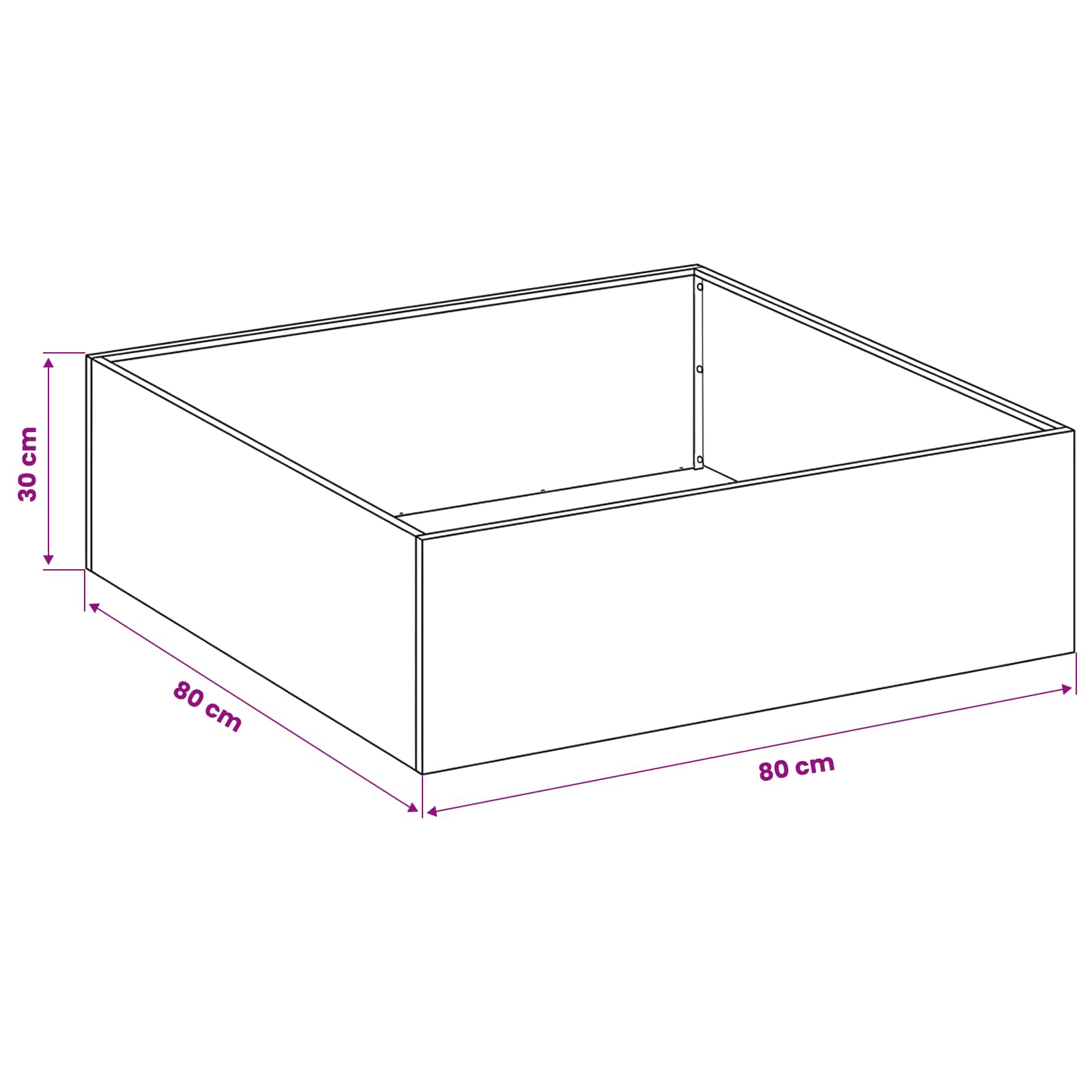 Garten-Pflanzgefäß Silber