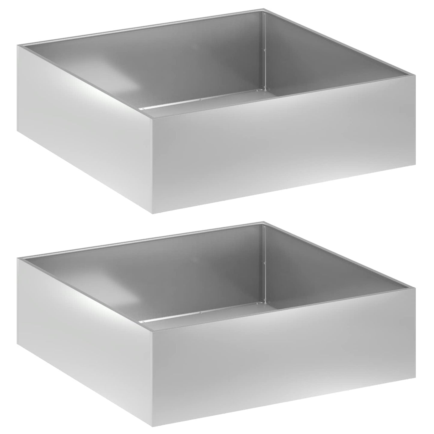 Garten-Pflanzgefäß 2 Stk. Silber