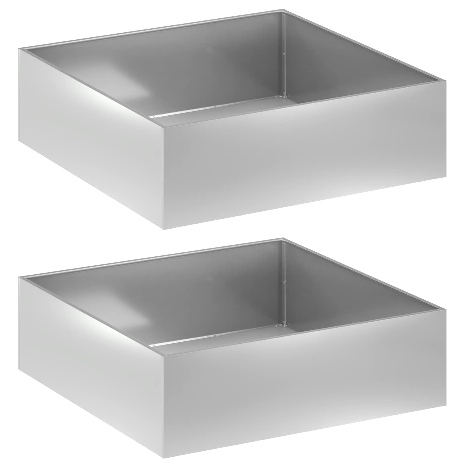 Garten-Pflanzgefäß 2 Stk. Silber