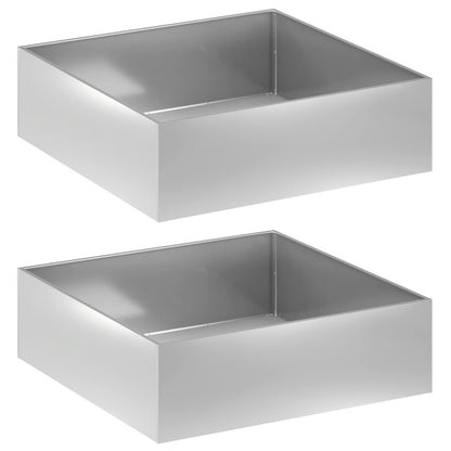 Garten-Pflanzgefäß 2 Stk. Silber