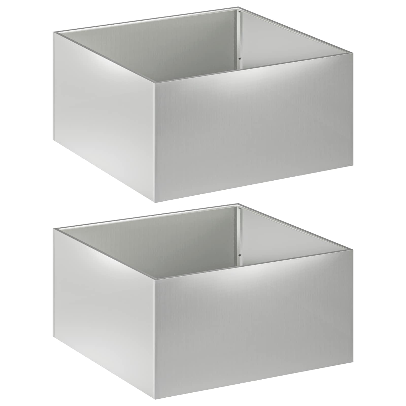 Garten-Pflanzgefäß 2 Stk. Silber