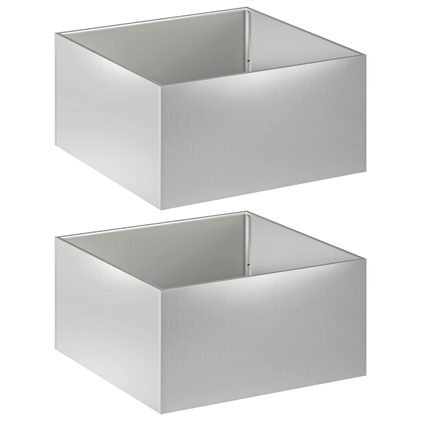 Garten-Pflanzgefäß 2 Stk. Silber