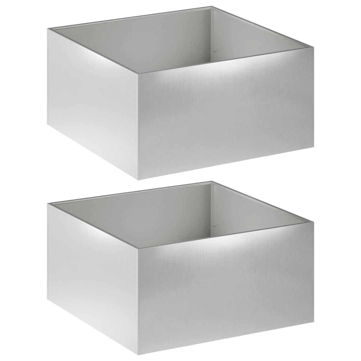 Garten-Pflanzgefäß 2 Stk. Silber