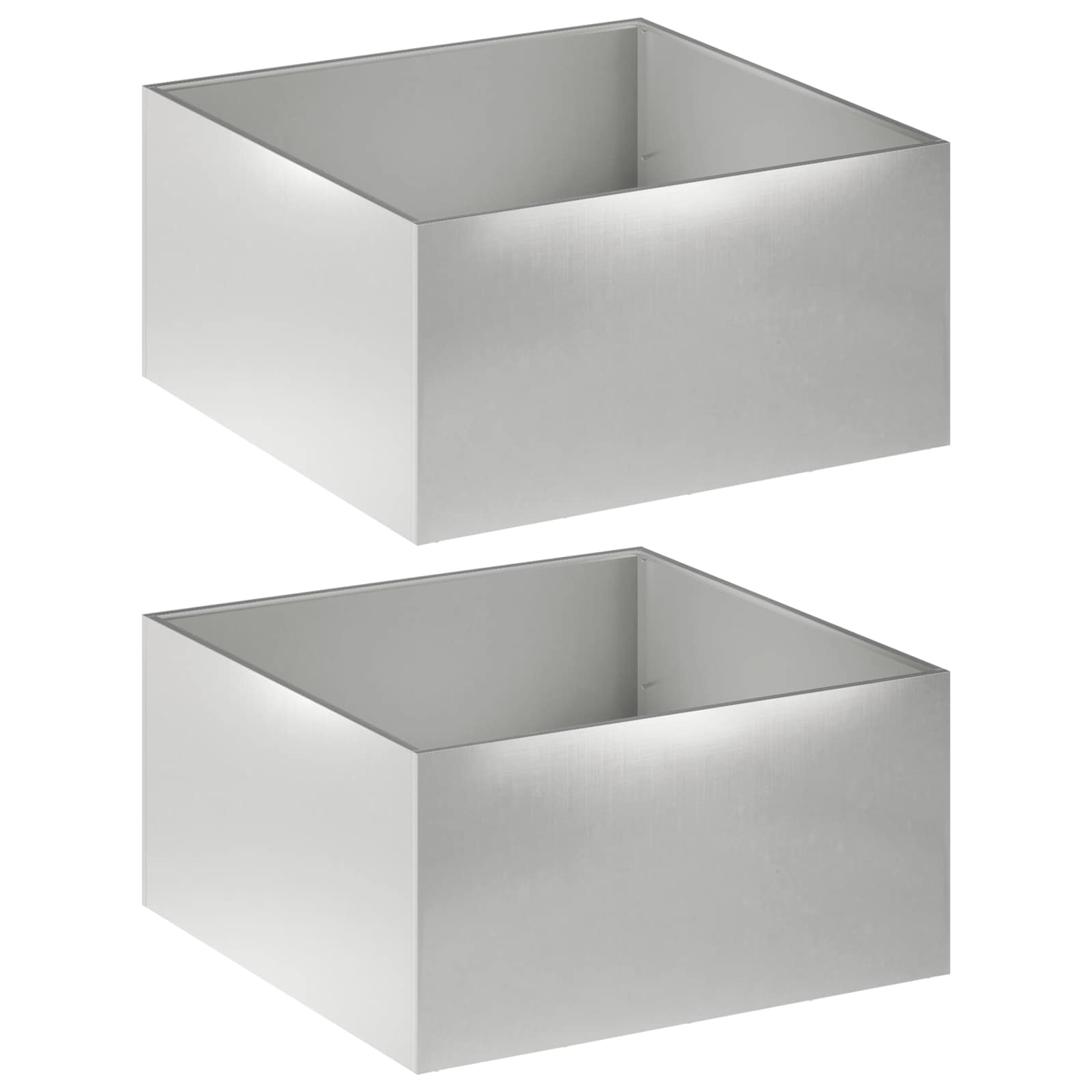 Garten-Pflanzgefäß 2 Stk. Silber