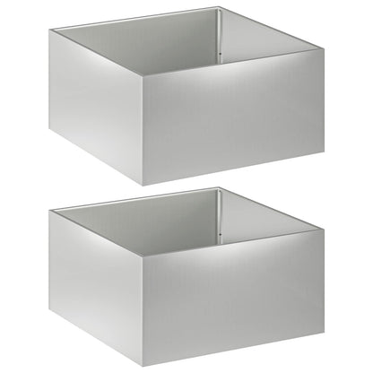 Garten-Pflanzgefäß 2 Stk. Silber