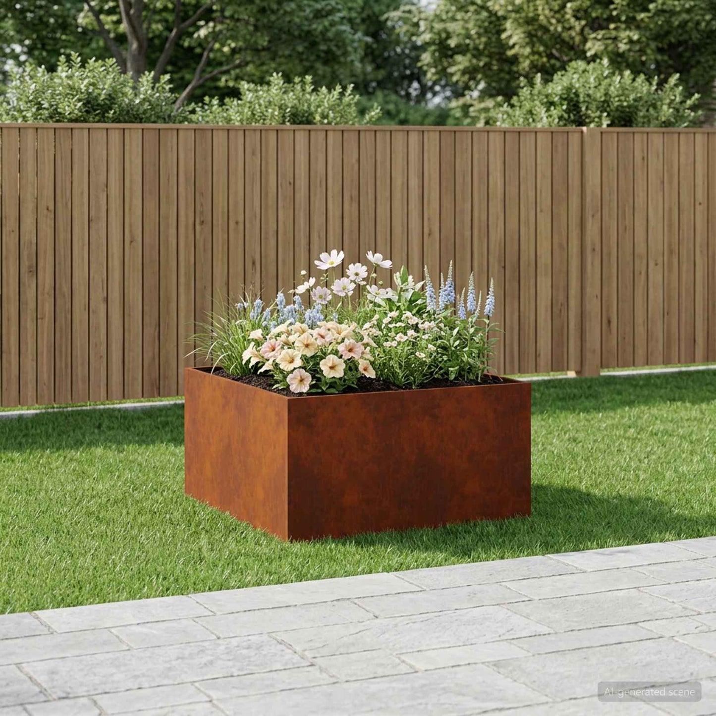 Garten-Pflanzgefäß Rostoptik