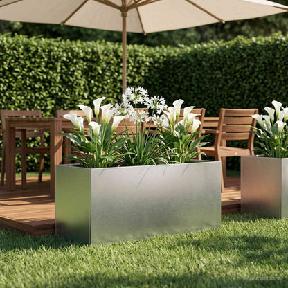 Garten-Pflanzgefäß Silber