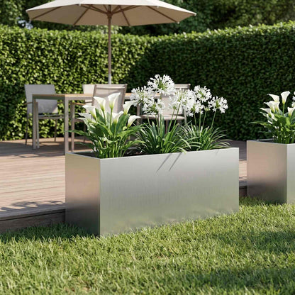 Garten-Pflanzgefäß Silber