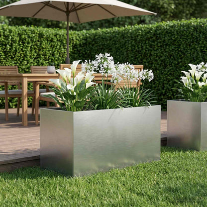 Garten-Pflanzgefäß Silber