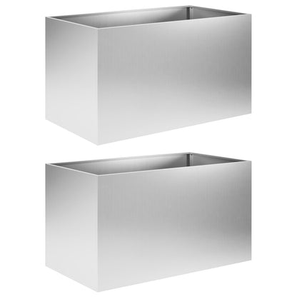 Garten-Pflanzgefäß 2 Stk. Silber