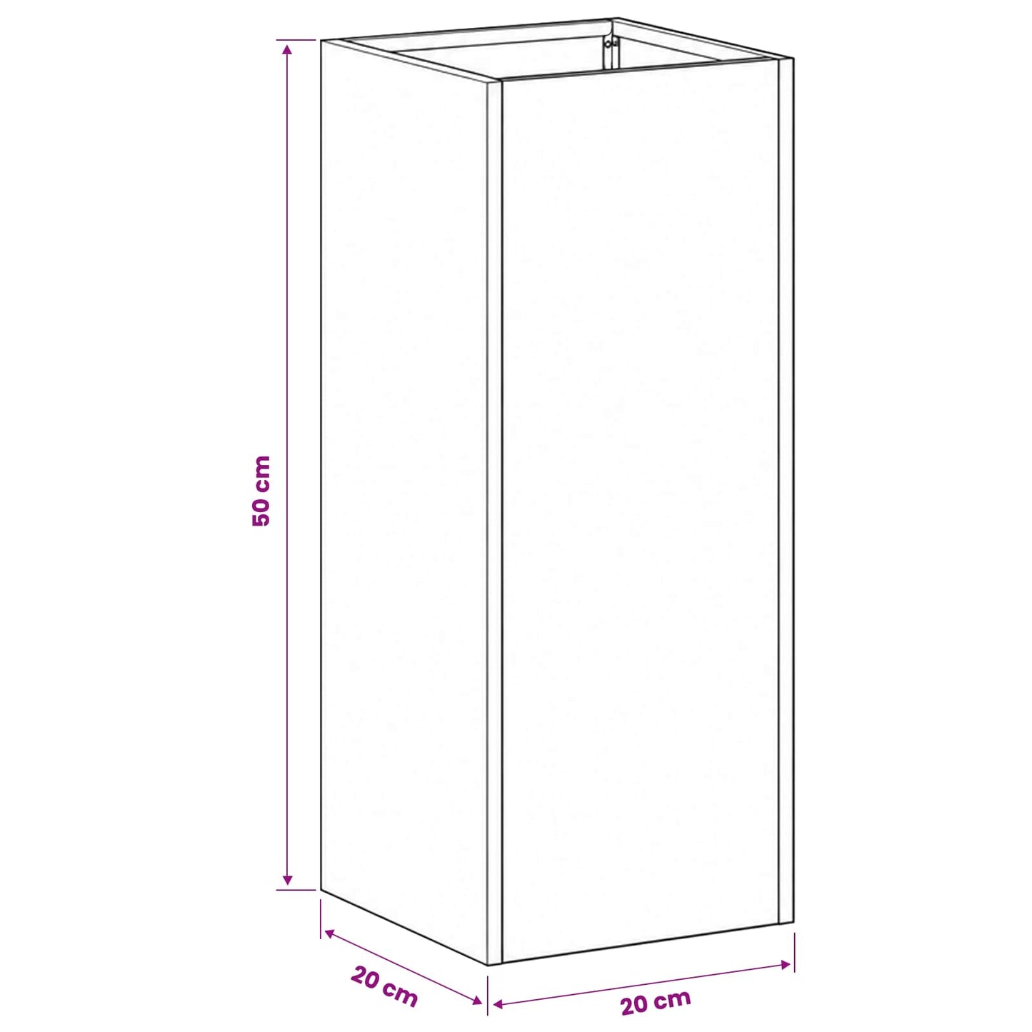 Garten-Pflanzgefäß 2 Stk. Rostoptik