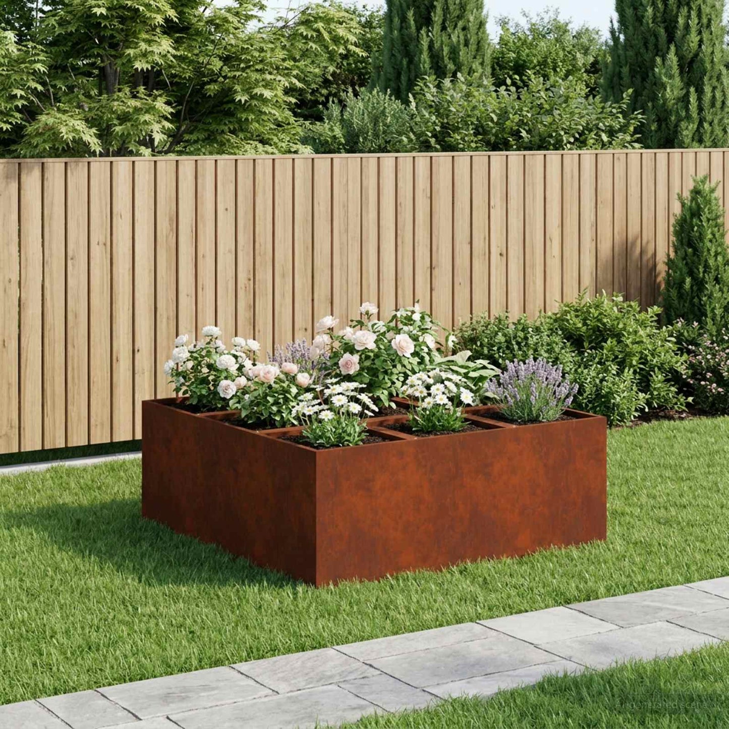 Garten-Pflanzgefäß Rostoptik