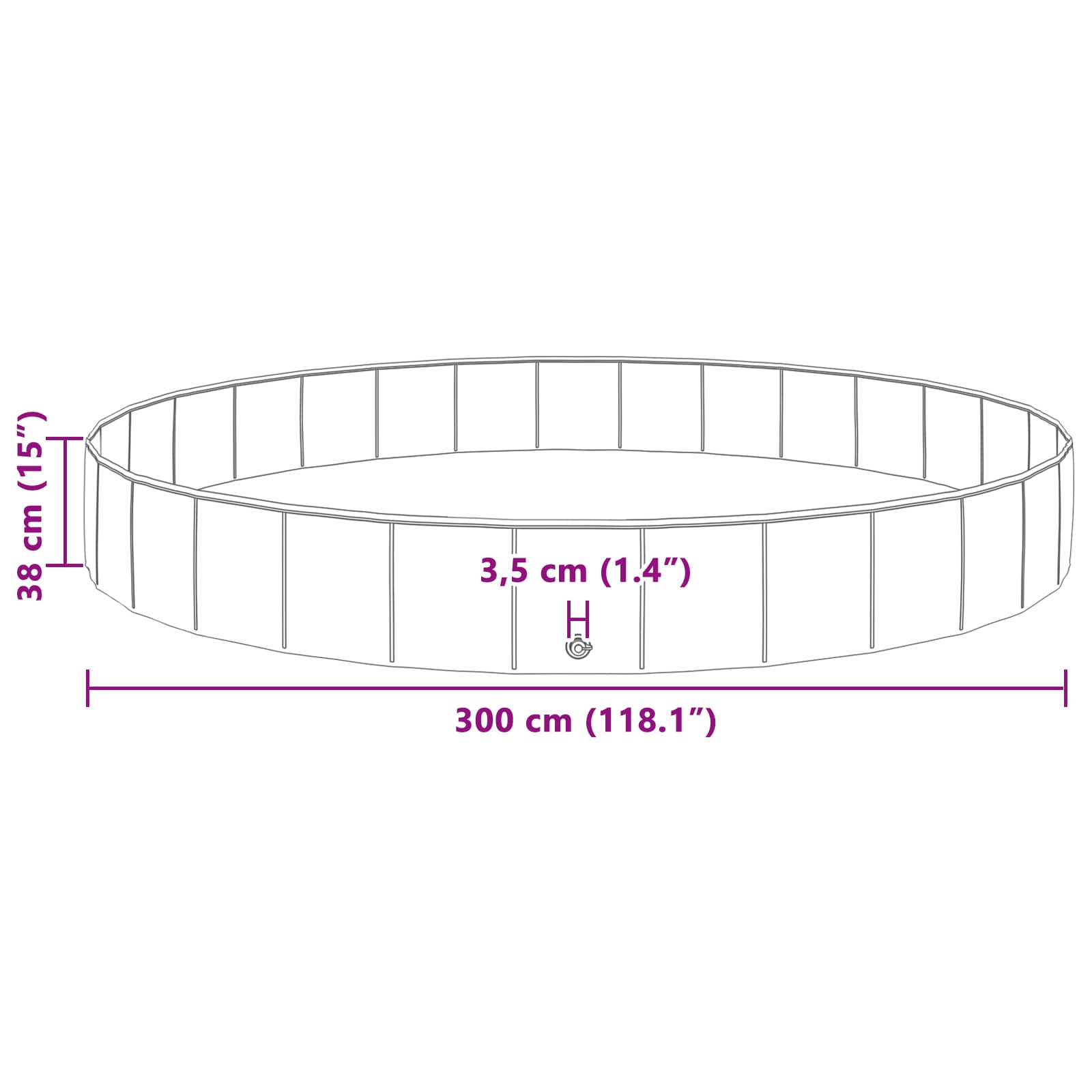 Hundepool Ø Dicker Pvc