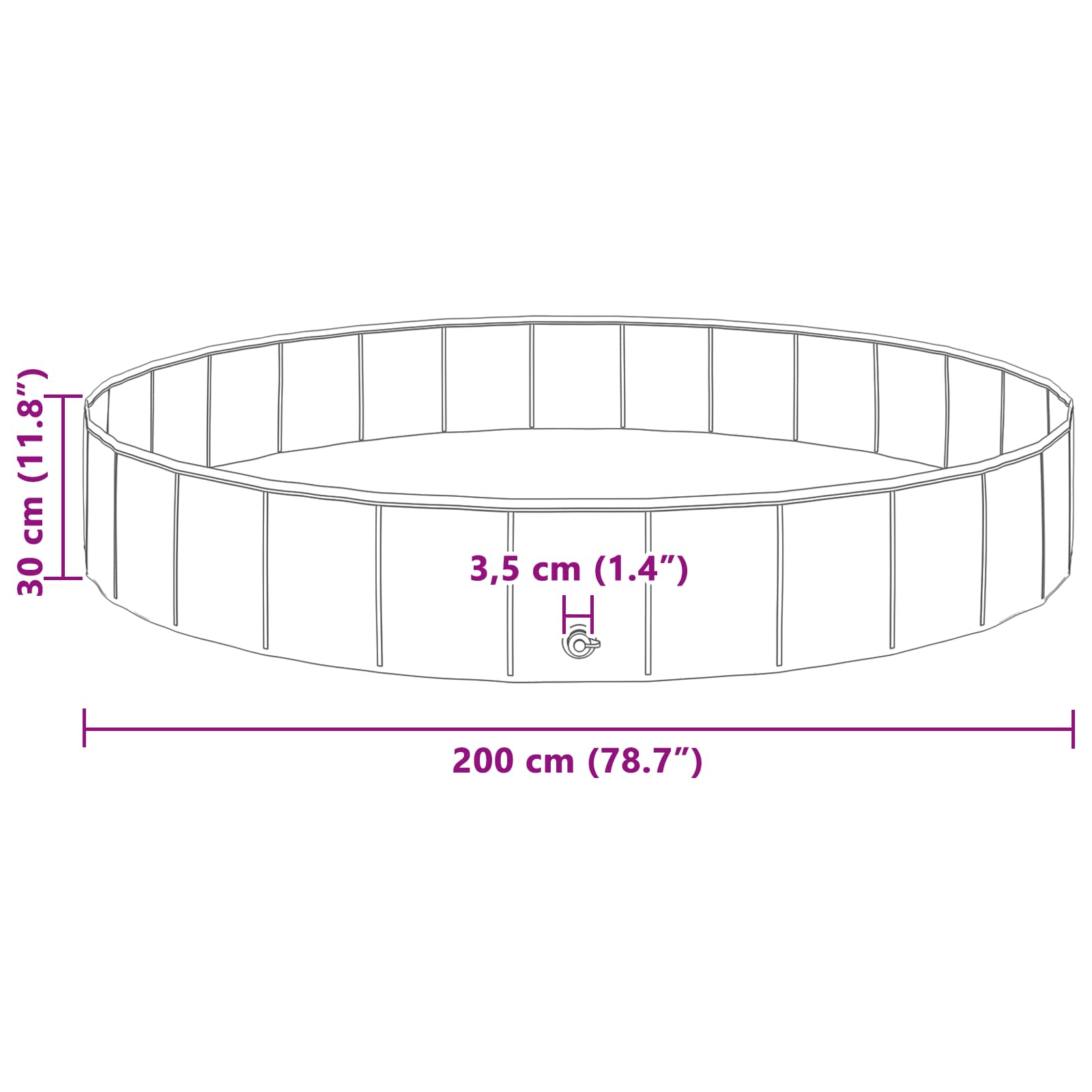 Hundepool Ø Dicker Pvc