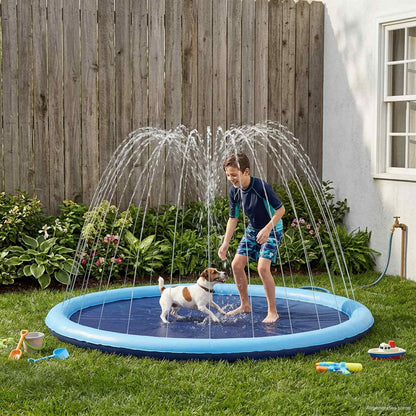 Planschbecken Für Kinder Und Hunde Blau Ø150 X 10 Cm Pvc