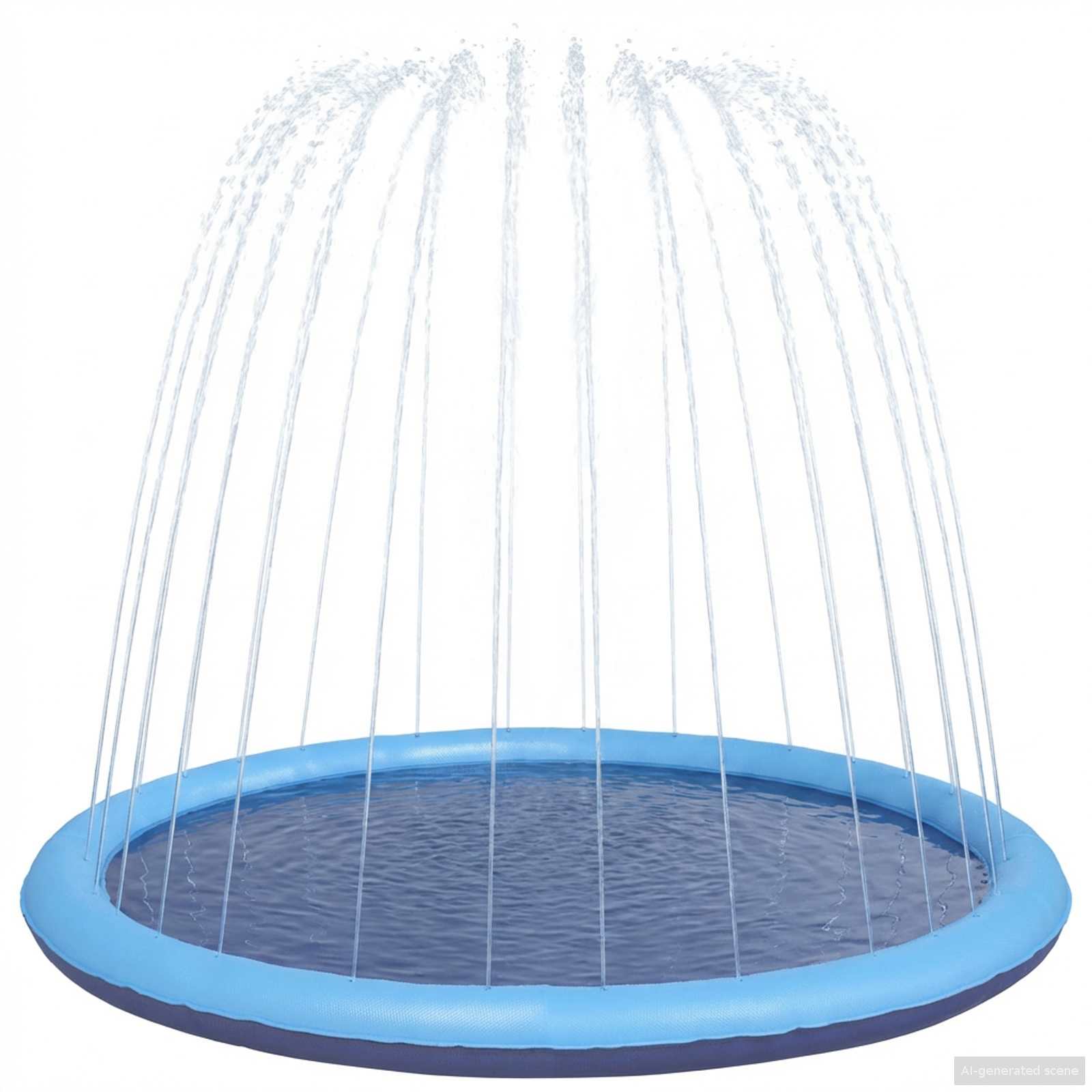 Planschbecken Für Kinder Und Hunde Blau Ø150 X 10 Cm Pvc
