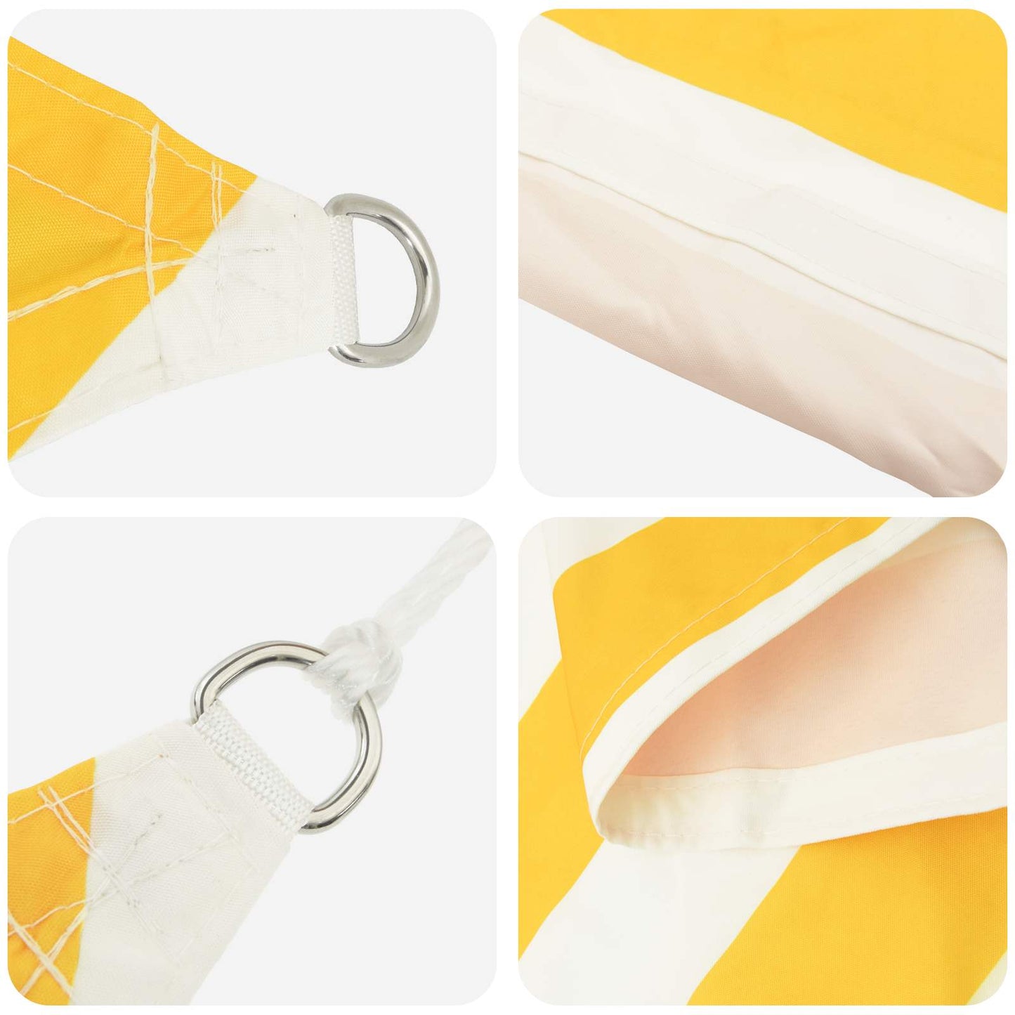 Sonnensegel 100 % Polyester Oxford Gelb Und Weiß