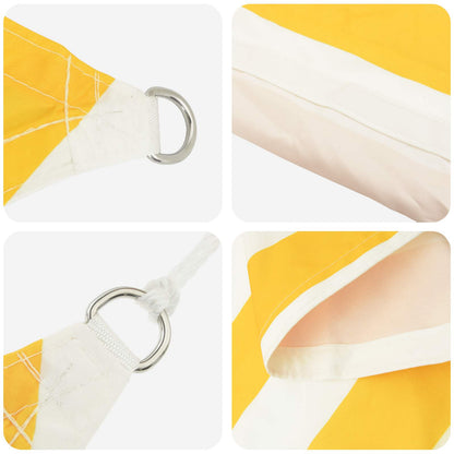 Sonnensegel 100 % Polyester Oxford Gelb Und Weiß